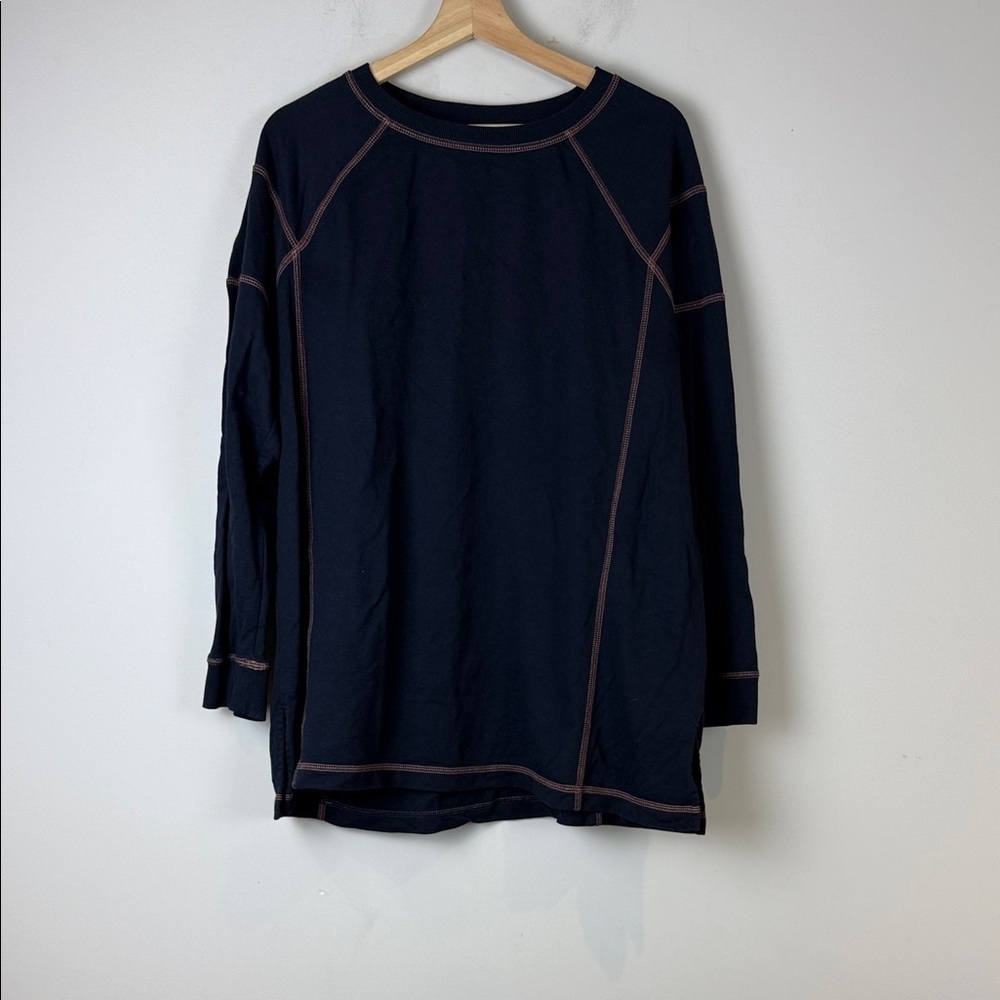 J. Jill Blue Knit Top Size Large